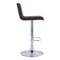 Armen Living Aubrey Adjustable Height Swivel Black Faux Leather and Chrome Bar Stool with Walnut Wood LCAUBAWABL - alternate 6